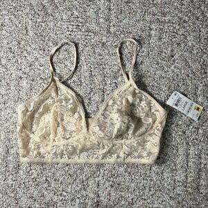 I.n.c. International Concepts Women's Lace Bralette Almond Latte Large NWT 24.99